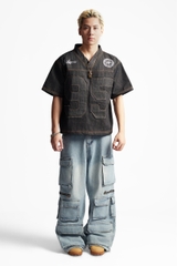 RICHNESS BLUE CARGO JEANS