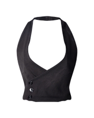 RICHNESS V-NECK BACKLESS SLEEVELESS