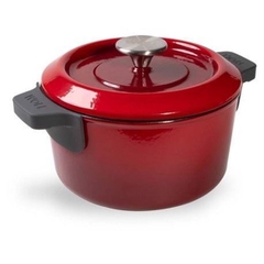 Nồi Gang Tròn Có Vung WOLL IRON POTS 24 CM CHILI RED Nhập Khẩu Đức