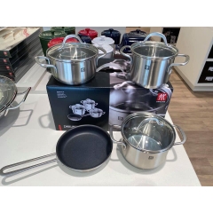 Set Nồi ZWILLING PICO 4 Món Có Chảo (3 Nồi 1 Chảo)
