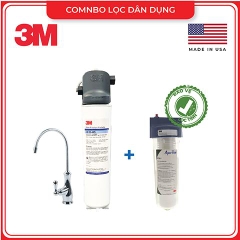 Combo Máy Lọc Nước Lắp Dưới Bồn Rửa 3M BREW120-MS Kèm Lọc Thô Cao Cấp