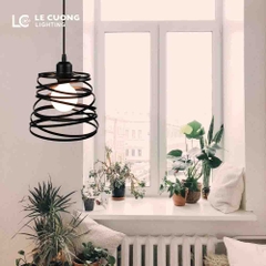 Đèn thả vòng xoắn TH722 đen