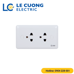 Ổ cắm đôi 3 chấu S19 Sino