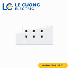 3 ổ cắm 2 chấu S18 Sino