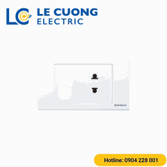 1 ổ cắm 2 chấu với 2 lỗ S18 Sino