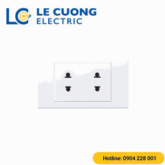 Ổ cắm đôi 2 chấu S18 Sino