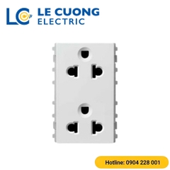 Ổ cắm đôi 3 chấu 16A, size L Scheneider ELECTRIC