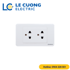 Ổ cắm đôi 3 chấu S18A Sino