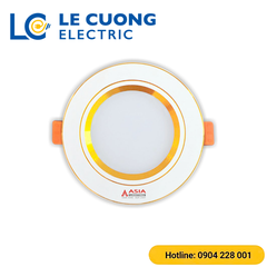 Đèn âm trần viền vàng thân nhôm nguồn rời Asia Lighting