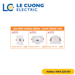 Âm trần vuông thân trắng - Chóa trắng Asia Lighting