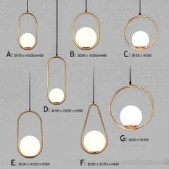 Đèn thả 2 cầu thủy tinh mờ TH757