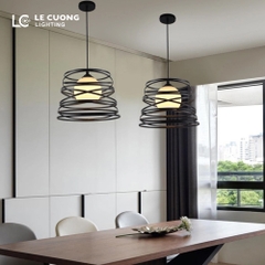 Đèn thả vòng xoắn TH722 đen