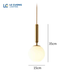 Đèn thả cầu thủy tinh mờ TH749