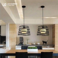 Đèn thả vòng xoắn TH722 đen