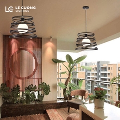 Đèn thả vòng xoắn TH722 đen