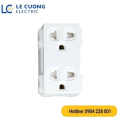 Hạt ổ cắm đôi 3 chấu Panasonic dòng Wide