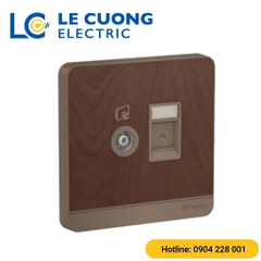 Bộ ổ cắm TV và Bộ ổ cắm mạng cat5e Schneider ELECTRIC