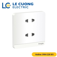 Bộ ổ cắm đôi 2 chấu 10A Schneider ELECTRIC