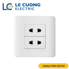 Bộ ổ cắm đôi 2 chấu 10A Schneider ELECTRIC