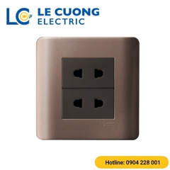 Bộ ổ cắm đôi 2 chấu 10A Schneider ELECTRIC