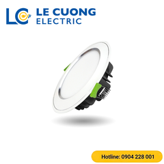 Đèn led âm trần Kingeco mặt cong viền bạc Kingled