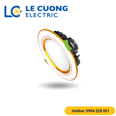 Đèn led âm trần Kingeco mặt phẳng viền vàng Kingled