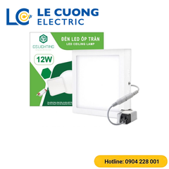 Đèn LED Ốp Trần 12W Vuông GSOT12 GS Lighting