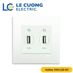 Bộ ổ cắm sạc USB đôi 2.1A Schneider ELECTRIC