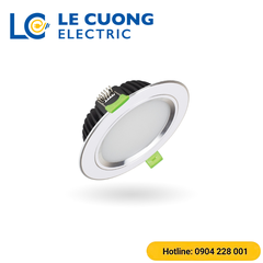 Đèn led âm trần Diamond viền bạc mặt phẳng Kingled