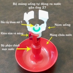 Cốc xoay 360 cho gà uống nước dạng tròn