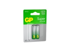 Pin Tiểu GP Super Alkaline AA GP15A-2GSBC2 (Pin Kiềm Vỉ 2 Viên)