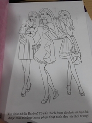 Barbie - Phong Cách Thời Thượng - Tô màu khổ lớn với hơn 50 đề can
