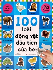 Sách Dán Hình Thông Minh - 100 Loài Động Vật Đầu Tiên Của Bé