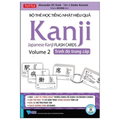 Bộ Thẻ Học Tiếng Nhật Hiệu Quả Kanji Volume 2 - Trình Độ Trung Cấp (Flash Cards 200 Thẻ +1CD)