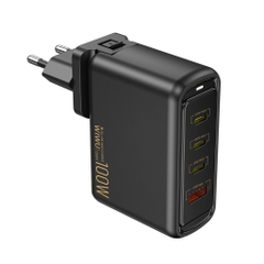 Củ Sạc Nhanh WiWU WARRIORS 100W QC+PD GAN WI-U022W 1A+3C - Hàng Chính Hãng