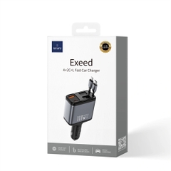 Bộ Sạc Điện Thoại Trên Ô Tô WiWU WiWU Exeed 200W QC+PD Wi-QC027 - Hàng Chính Hãng