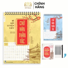 Trọn bộ Vở Bí Kíp Luyện Viết Chữ Hán Thần Tốc In Chìm NHT Books +1 bút 10 ngòi