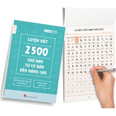 Sách Luyện Viết 2500 Chữ Hán Từ Cơ Bản Đến Nâng Cao NHT Books