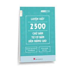 Bộ Sách Luyện Viết 2500 Chữ Hán + Giải Nghĩa 5000 Vhữ Hán kèm 1 bút 10 ngòi bay mực