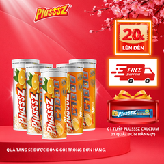{COMBO 5 TUÝP X10 viên sủi 4g} PLUSSSZ C1000 vị cam không đường - Hàng nhập khẩu
