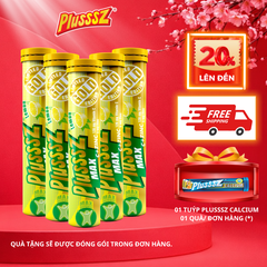 [COMBO 5 TUÝP X 20 VIÊN] PLUSSSZ VITAMIN C & ZINC VỊ CHANH KHÔNG ĐƯỜNG - HÀNG NHẬP KHẨU