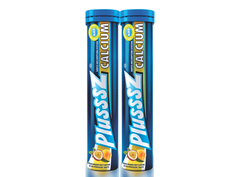 [COMBO 2 TUÝP X 20 VIÊN] PLUSSSZ CALCIUM vị đào, chanh leo không đường - Hàng nhập khẩu