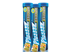 [COMBO 3 TUÝP X 20 VIÊN] PLUSSSZ CALCIUM vị đào, chanh leo không đường - Hàng nhập khẩu