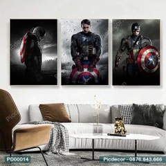 Bộ 3 tranh Captain America