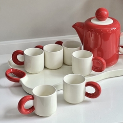 Set bình nước + 6 cốc nước kèm khay Dopamine phong cách Bắc Âu