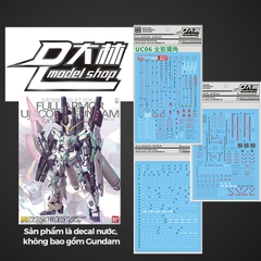 DECAL NƯỚC DALIN D.L MODEL MG RX-0 FULL ARMOR UNICORN GUNDAM