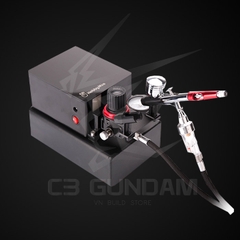 MÁY BOM CÓ BÌNH NÉN KHÍ PHUN SƠN MÔ HÌNH GUNDAM HM-05 HOBBY MIO - AIRBRUSH