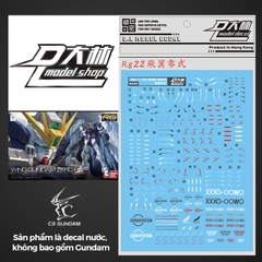 DECAL NƯỚC DALIN D.L MODEL RG WING GUNDAM ZERO EW