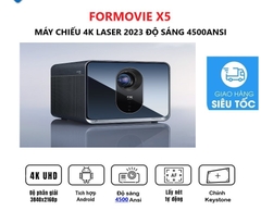 Máy chiếu fengmi Formovie X5-Máy chiếu 4k Laser có độ sáng 4500Ansi, loa Denon , tích hợp công nghệ mới nhất