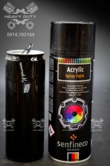 Senfineco 4200/4202 Sơn Chịu Nhiệt Màu Xám Và Đen - Acrylic Paint 300 Độ °C [450ML] [Khô Cực Nhanh]